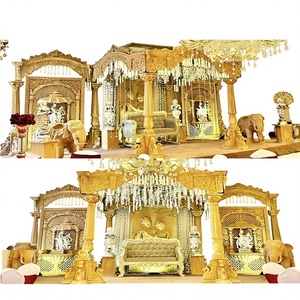 Mandap Mayur en bois sculpté pour les salles de mariage au Royaume-Uni, cérémonie de mariage indienne, thème palais, Mandap Mayur pour les mariages en Australie - Product Image 1
