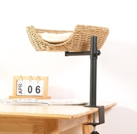 Accessoires pour animaux de compagnie à motif solide de support de nid de lit de bureau de chat rotatif réglable à 360 ° pour la maison et le bureau
