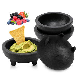 Tazones Ecológicos <span class=keywords><strong>de</strong></span> 4 Pulgadas para Guacamole, <span class=keywords><strong>Molcajete</strong></span> Mexicano, Tazones <span class=keywords><strong>de</strong></span> Plástico para Salsa, Tazones para Condimentos para Picnic, para Salsas y Aderezos en Fiestas en Casa - Product Image 1