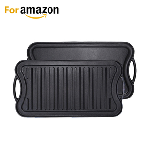 prestigio Reversible de la parrilla de barbacoa de hierro fundido de utensilios de cocina aceite vegetal plancha pan <span class=keywords><strong>para</strong></span> <span class=keywords><strong>Amazon</strong></span> - Product Image 3