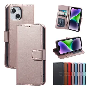 Casing Folio bisnis casing ponsel dompet kulit untuk Motorola Moto E30 E40 Lenovo K14 Plus G22 E32S G200 5G dengan sandaran