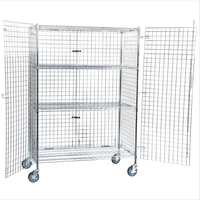 Cage de sécurité Mobile en fil chromé, kit parfait pour ranger et transporter l'alcool