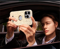 Coque de luxe magnétique à paillettes pour fille pour iPhone 16 15 14 13 12 Pro Max plus pro Rhinestone Shiny Plating Bumper Cover