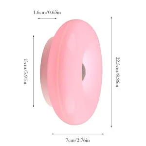 Creative Modern Donut-Shaped ABS <b>Table</b> Lamp <b>Wall</b>-<b>Mounted</b> Touch Control Rechargeable 5V Three Color Temperatures Decorative - Product Image 3