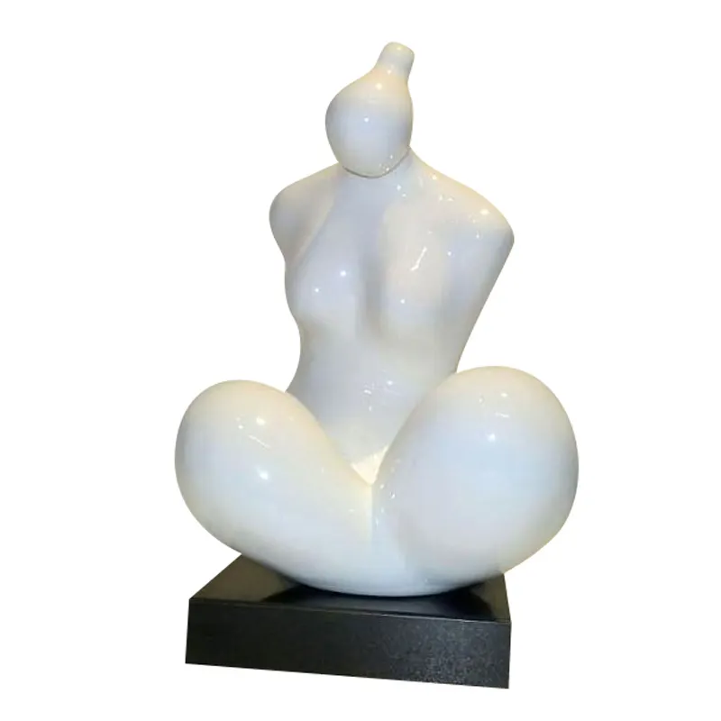 Hot Koop Populaire Custom Gezicht Cijfers Ontwerp Art Hars Standbeeld Sculptuur In Blauwe Kleur Voor Indoor En Outdoor Decor