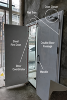 Barre anti-panique à verrouillage par poussée en acier pour porte coupe-feu, classe A/B, pour sortie de secours commerciale, couloir d'escalier, design moderne pour villa, école, ferme