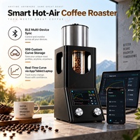 Équipement de torréfaction à air pour barista, modèle de bureau 50-200g, pour les passionnés de café, avec temps de torréfaction de 5-8 min et moteur silencieux