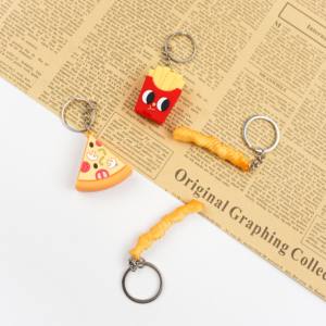 Özel yaratıcı simülasyon gıda anahtarlık PVC Burger Fries <span class=keywords><strong>Pizza</strong></span> Hot Dog oyuncak anahtarlık hediye için - Product Image 2