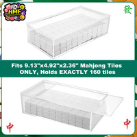 Boîte de rangement multifonctionnelle en acrylique transparent, étui organisateur très vendu pour les jetons de Mahjong américain