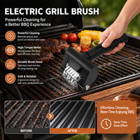 Brosse de nettoyage de barbecue rechargeable sans fil USB-C, brosse électrique rechargeable pour barbecue