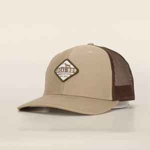 BSCI all'ingrosso Custom Oem 6 Panel Sport Hat ricamo di alta qualità Patch Logo Camel Cotton Gorras Woven Patch Trucker Cap - Product Image 1