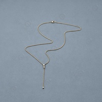 Collier long en argent 925 Gemnel, pendentif en zircon en forme de Y, style bohème, élégant, collier statement pour femmes