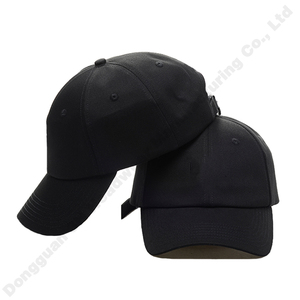 Gorra Deportiva Negra de 6 Paneles Ajustable y Transpirable, con Logotipo Personalizado y Dos Bolsillos Ocultos, Venta al Por Mayor - Product Image 3