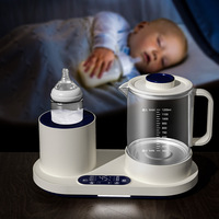Mixeur Électrique Auto-Mélangeur en Silicone et Verre pour Aliments Bébé, Préparateur de Lait, Chauffe-Biberon et Mélangeur de Boissons
