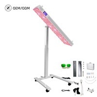 Support de sol électrique réglable en hauteur AZURE OEM/ODM en acier laminé à froid SPCC, capacité de charge de 25 kg, panneau de luminothérapie rouge