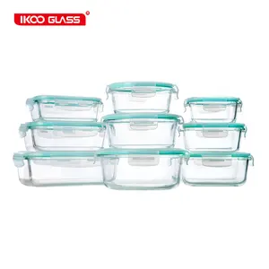 Ikoo Forno A Microonde ad alta borosilicato 10 pacchetto di vetro pasto contenitori set di preparazione per il cibo