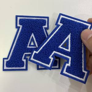 Parche <span class=keywords><strong>de</strong></span> Chenilla Ecológico <span class=keywords><strong>de</strong></span> Alta Densidad con Letras del Alfabeto Bordadas, Parches <span class=keywords><strong>de</strong></span> Chenilla Termoadhesivos para Sudaderas - Product Image 1