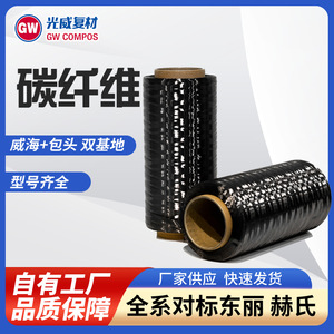 Filament en fibre de carbone 12k 3k T700 T300 uni teint noir, usage industriel, résistant à la corrosion, fil renforcé - Product Image 3
