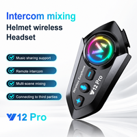 Casque Intercom Moto 5.4 avec Portée 500M pour 2 Motards, Partage Audio et Musique, Mixage Sonore, IPX6, Double Téléphone, Réponse Automatique