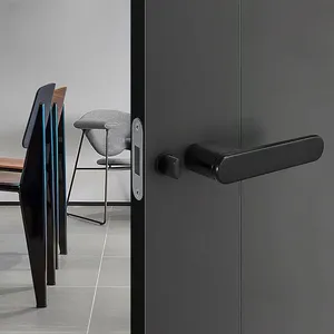 Factory Direct Oem Odm High Quality Interior <strong>Doors</strong> <strong>Knob</strong> Bedroom Brass Luxury <strong>Black</strong> <strong>Door</strong> Handle - Product Image 1