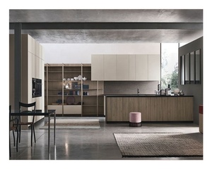 Thiết kế hiện đại bền melamine PVC ván ép Modular bếp đảo Tủ lưu trữ - Product Image 3