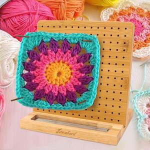 Regalos Prácticos DIY, Alfileres de Acero Inoxidable, Cuadrados de Abuela, Tabla de Bloqueo de Crochet de Madera para Madres y Abuelas - Product Image 5