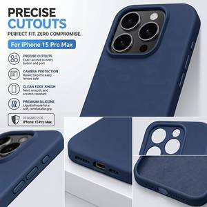 เคส iPhone 15 Pro Max แบบซิลิโคนแม่เหล็กพรีเมียม ปรับแต่งได้ตามต้องการ ผลิตจากโรงงาน  วัสดุซิลิโคนเหลว นุ่ม  รองรับการชาร์จไร้สาย - Product Image 4