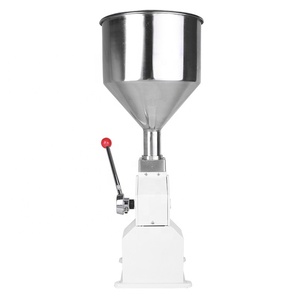 A03 5-50ml 1000BPH 304SS 10L Máquina de llenado de pasta pequeña de sobremesa, máquinas de llenado de pistón cosméticas manuales para brillo labial - Product Image 5