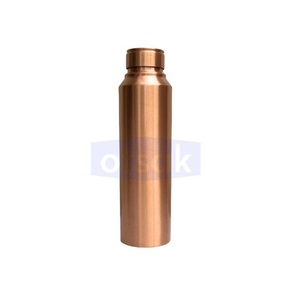 Premium <b>Plain</b> Classic Eco-Friendly Copper Reusable Water Bottle Leakproof Secure <b>Cap</b> for Home Office Travel Everyday Drinking - Product Image 4