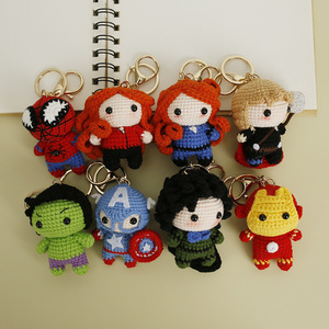 Set de Amigurumi de Superhéroes de <span class=keywords><strong>Marvel</strong></span>, Muñeco de Ganchillo Hecho a Mano de Spider-Man y la Viuda Negra, Juguetes de Lana Anime ToysKing - Product Image 2