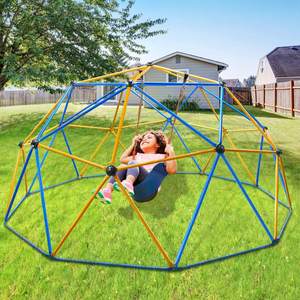 Dôme d'escalade CTSC de 3,6 m avec extensions, toboggan, barres de grimpe et balançoire, également une <span class=keywords><strong>cabane</strong></span> pour que les enfants puissent s'amuser à l'extérieur et dans les jardins. - Product Image 4
