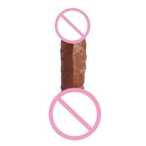 Gros gode sexy super épais, énorme, long avec ventouse, brun, pour la masturbation féminine - Product Image 3