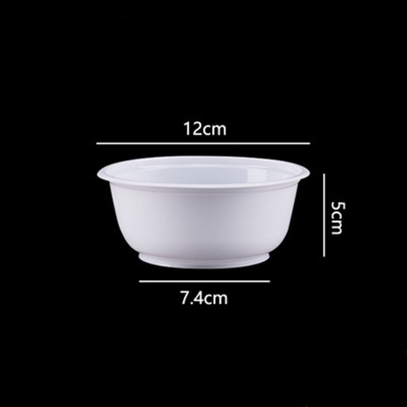 White PP Disposable Soup Bowls Lid