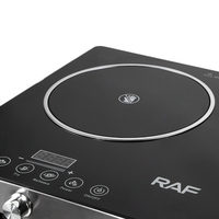 Table de Cuisson RAF Qualité 7000W, 2 Feux, Double Induction, Plaque de Cuisson Électrique Vitrocéramique et Infrarouge