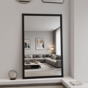 Espejo de pared colgante rectangular negro más vendido Diseño minimalista Cristal Spiegel <span class=keywords><strong>Online</strong></span> Best Seller - Product Image 2