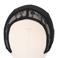 Casquette en maille respirante Leeons avec bande antidérapante, réglable avec cordon de serrage, bande élastique antidérapante, bonnet de perruque en U pour la fabrication de perruques
