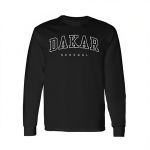 Camiseta Deportiva de Manga Larga Estilo Universitario Promocional - Dakar Senegal a la Moda - Product Image 2