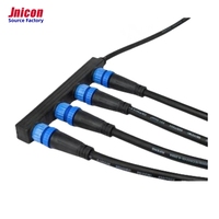Jnicon-Conector de iluminación de planta LED eléctrica para exteriores, resistente al agua, tipo F M15, 10A, IP68