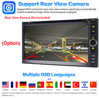 Autoradio Android portable double DIN 7 pouces avec écran tactile, amplificateur, USB, SD, FM, RDS, Mirror Link