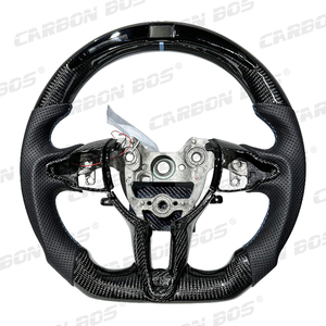 Volante de Coche de Fibra de Carbono Brillante con Cuero Perforado LED de Entrega Rápida y Más Vendido, Apto para Hyundai Elantra <span class=keywords><strong>N</strong></span> I30 <span class=keywords><strong>N</strong></span> - Product Image 2