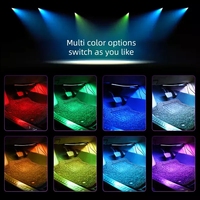 Lumières décoratives intérieures automobiles, lumière de pied de voiture, lampe d'ambiance à 48 LED, commande à distance/vocale/APP