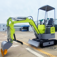 Harga pabrik 1.2 Ton penggali hidrolik dengan ember/palu perayap penggali kecil Orchard Bagger
