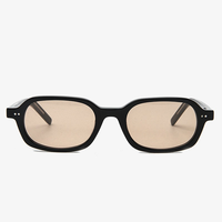 Lunettes de soleil QSKY de haute qualité, vintage, petites, rectangulaires, polarisées, avec verres CR39, monture complète, fabriquées à la main, carrées étroites, avec rivets en acétate