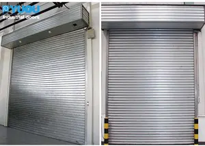 Electrical Galvanized Steel Fireproof Connect With Fire Alarm System Fire Rated Roller Shutter Resistance Doors