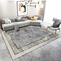 Tapis de chambre rectangulaire géométrique moderne en polyester, pliable, antidérapant, doux, à prix abordable, pour la décoration intérieure - Vente en gros