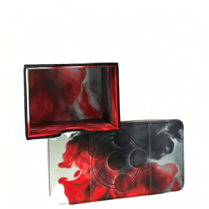 Boîte de rangement pour cartes à collectionner en cuir PU imprimé UV personnalisé, pliable, impression numérique 3D, avec logo en relief - Product Image 1