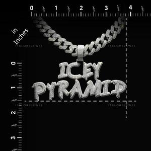 จี้สร้อยคอรูปทรงพีระมิด IcEy เงินแท้ 925 ชุบทอง ประดับมุกน้ำจืดและมอสซาไนต์ สไตล์ฮิปฮอป เหมาะสำหรับทุกเพศทุกวัย สวมใส่ได้ทุกวัน - Product Image 4