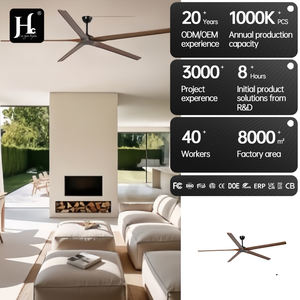 Ventilador de Techo Moderno de Lujo de 72 Pulgadas, Color Gris Envejecido, Madera Real, Potente Motor de Cobre Silencioso de CC, Mejor Flujo de Aire, Control Remoto - Product Image 5