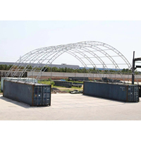 Grand abri industriel portable 50x40 pieds à double treillis en forme de dôme pour conteneur maritime, résistant au vent et à la neige, pour garage automobile et entrepôt