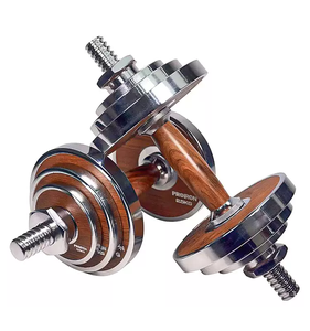 <span class=keywords><strong>Mancuernas</strong></span> <span class=keywords><strong>Ajustables</strong></span> <span class=keywords><strong>PROIRON</strong></span> Elite de Acero Cromado con Acabado en Nogal para Gimnasio Comercial, Entrenamiento con Pesas, 20 kg, Juego de <span class=keywords><strong>Mancuernas</strong></span> de Lujo - Product Image 1